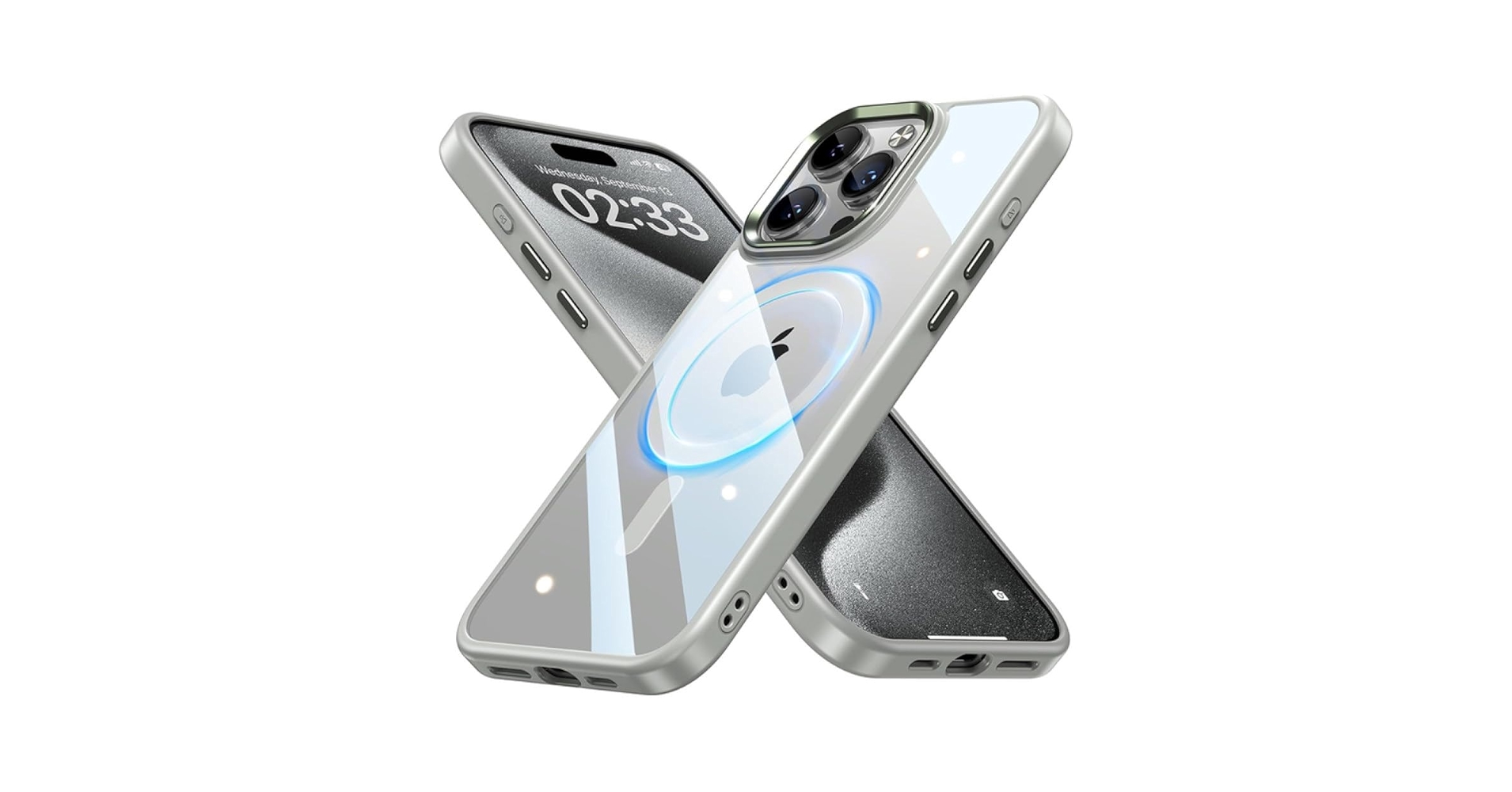 Amazon.co.jp: ナチュラルチタングレー磁気ケース iPhone 15 Pro Max